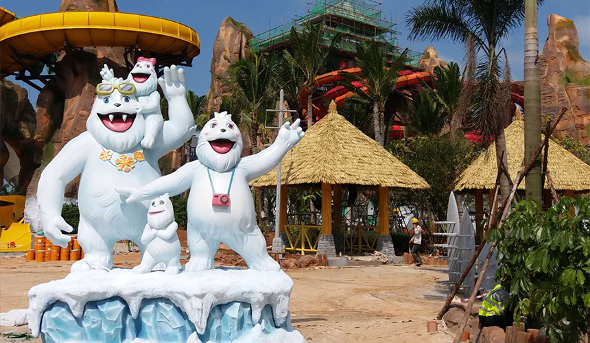 恒大?；◢u兒童樂園仿真茅草案例